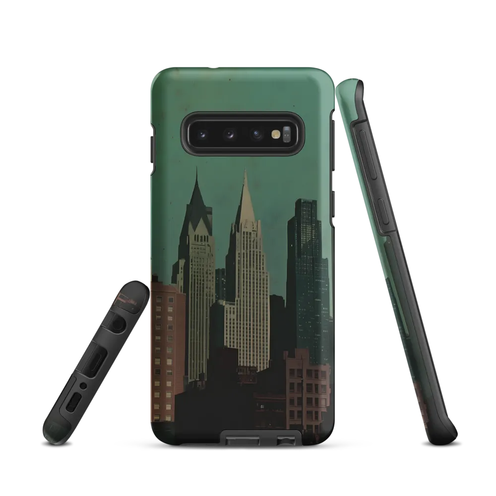 Urban Nostalgia: A Retro Cityscape | Phone Case |  S10 | Tough Case | Matte