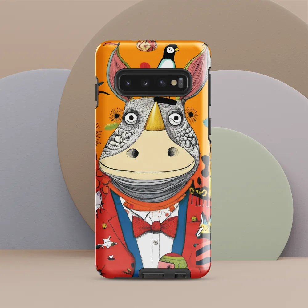 Whimsical Rhinoceros: A Playful Encounter