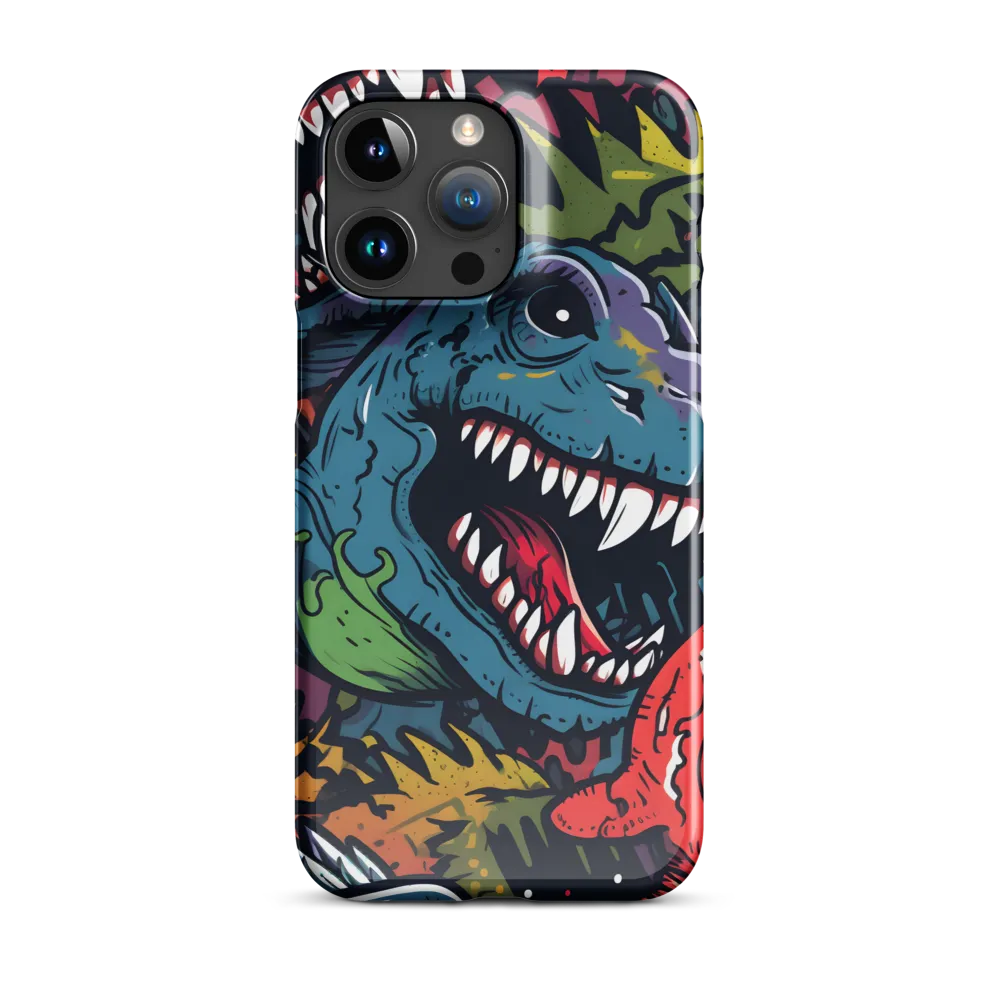 Dino Mania: A Colorful Frenzy | Phone Case |  15 Pro Max | Snap Case | Glossy