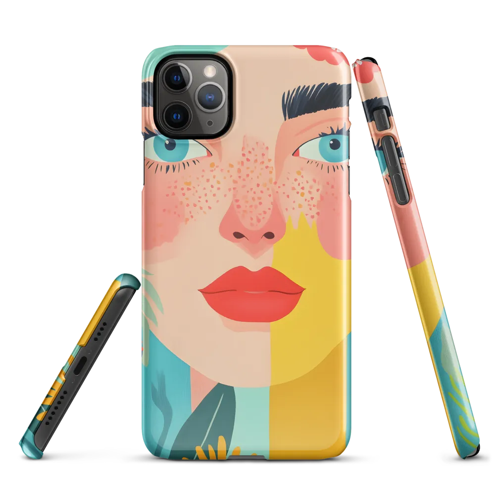 Floral Serenity: A Modern Portrait | Phone Case |  11 Pro Max | Snap Case | Glossy