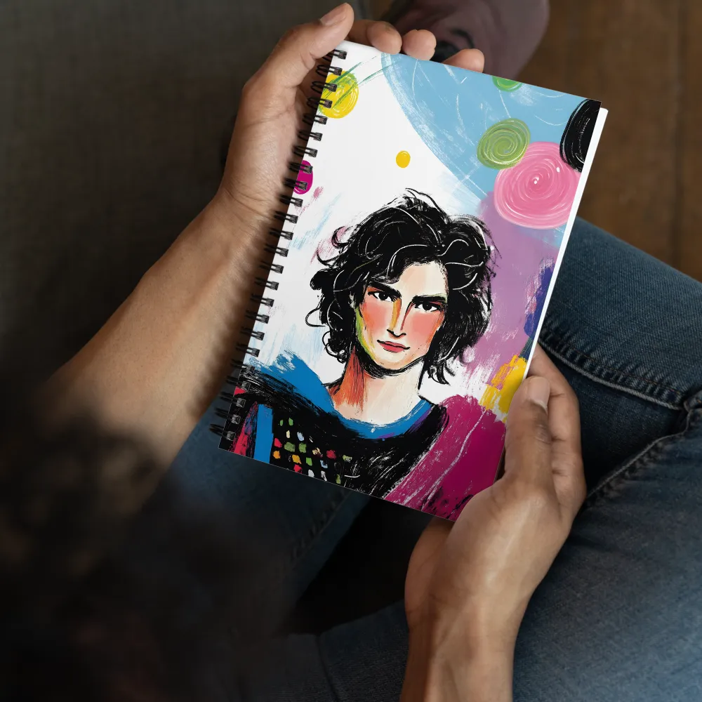 Vibrant Portrait of Youth | Spiral Notebook