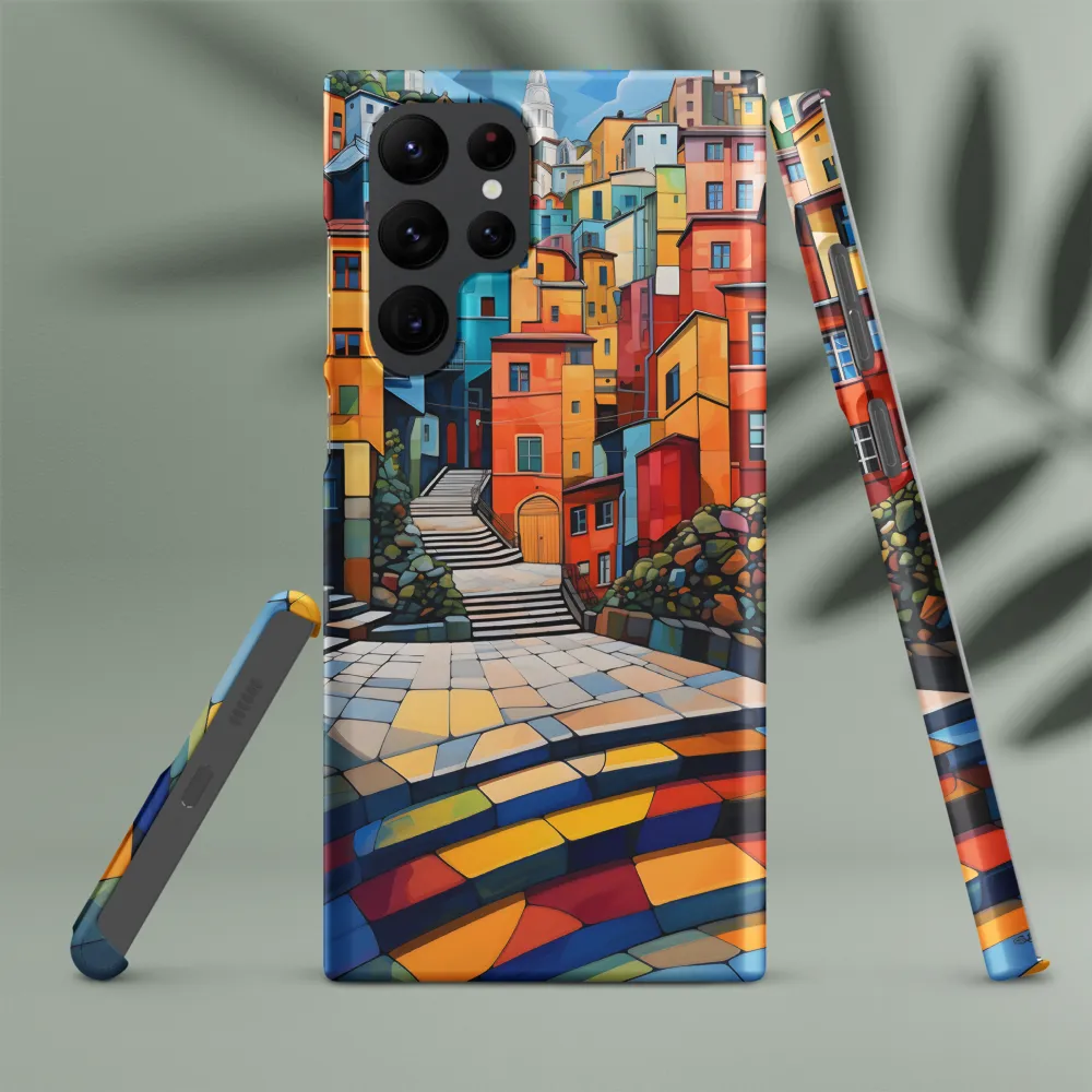 Vibrant Village: A Cubist Journey