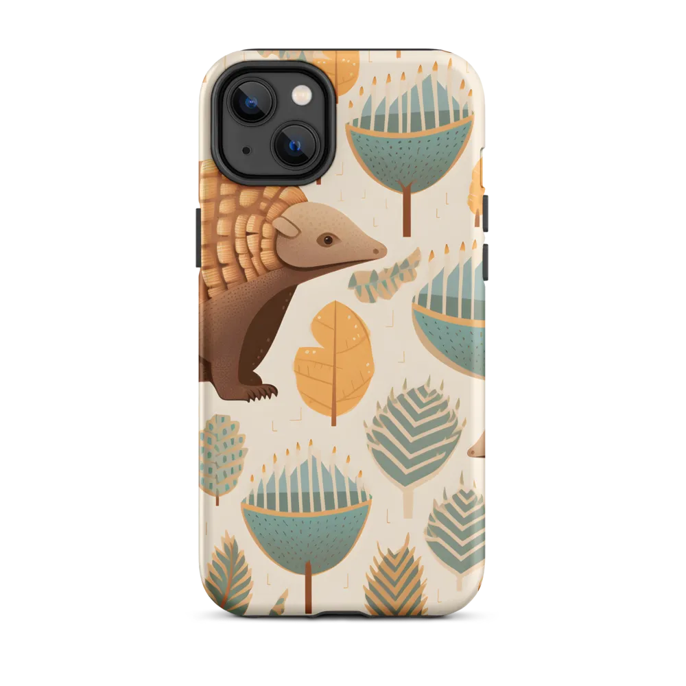 Pangolins in a Whimsical Habitat | Phone Case |  14 Plus | Tough Case | Matte