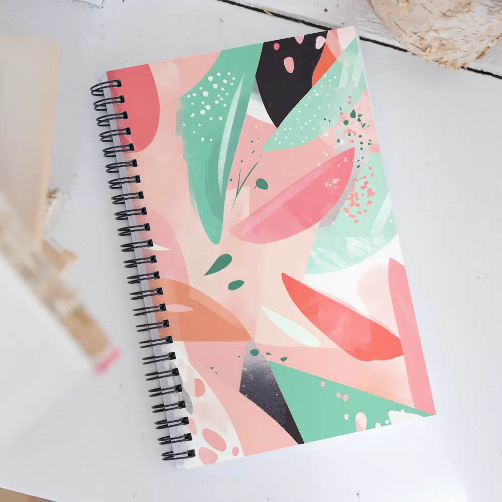 Whimsical Harmony: An Abstract Encounter | Spiral Notebook