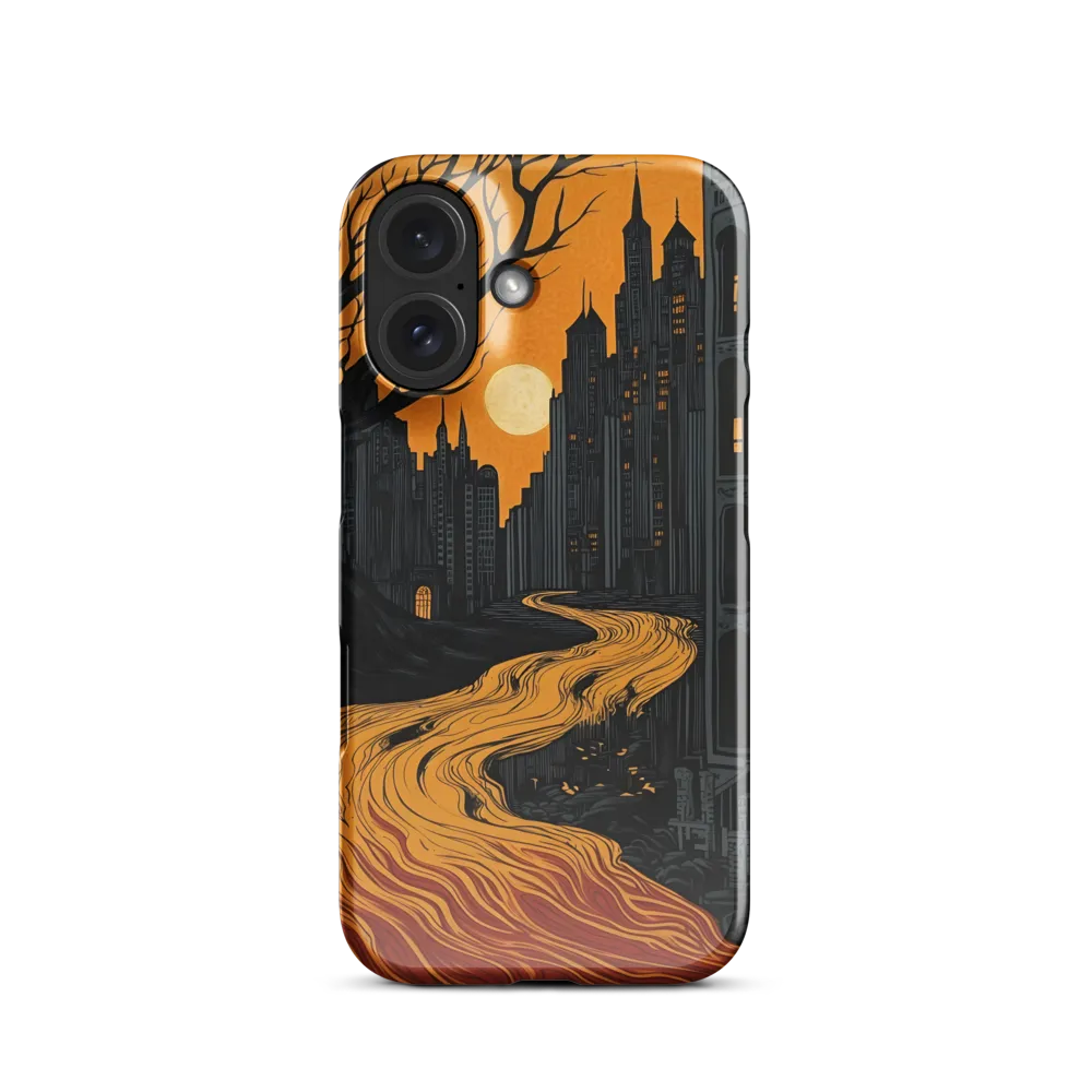 Eerie Cityscape: A Haunting Reflection | Phone Case |  16 | Snap Case | Glossy