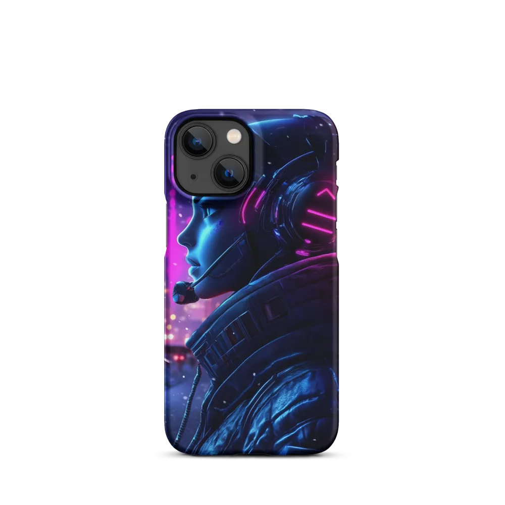 Dystopian Elegance: Cyberpunk Figure in Neon