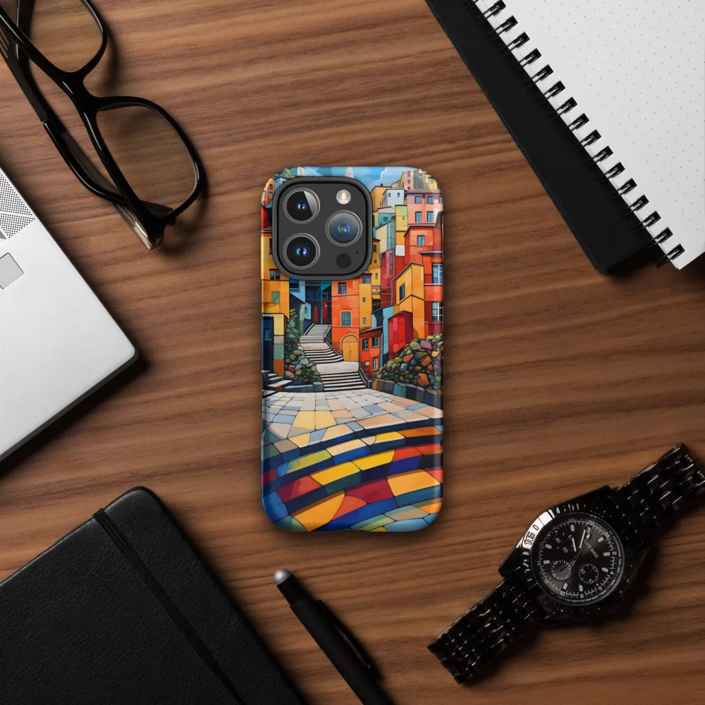 Vibrant Village: A Cubist Journey