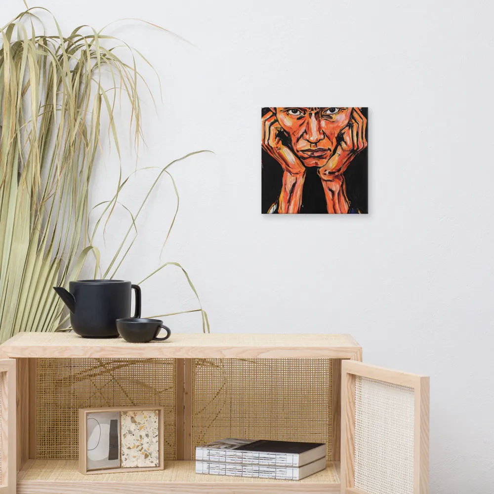 Contemplative Intensity: An Expressionist Portrait