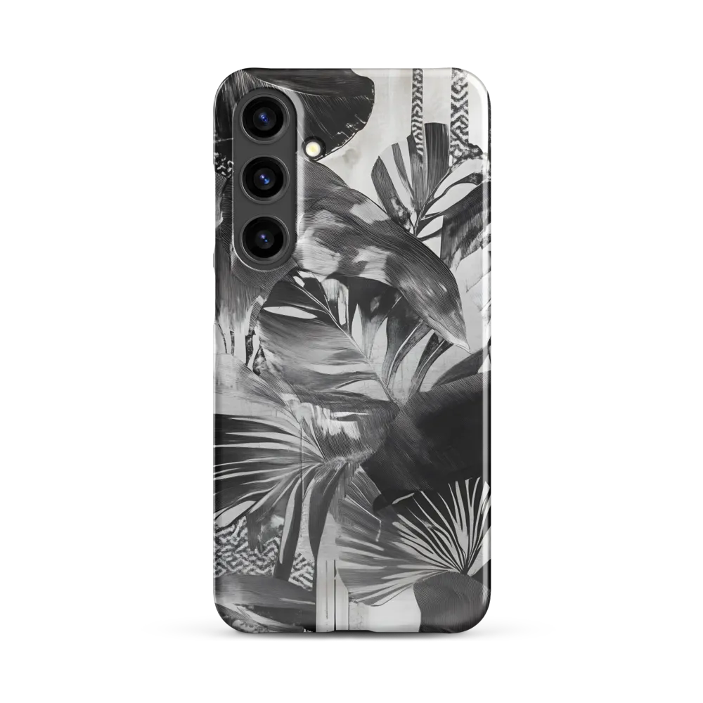 Monochrome Serenity in Tropical Foliage