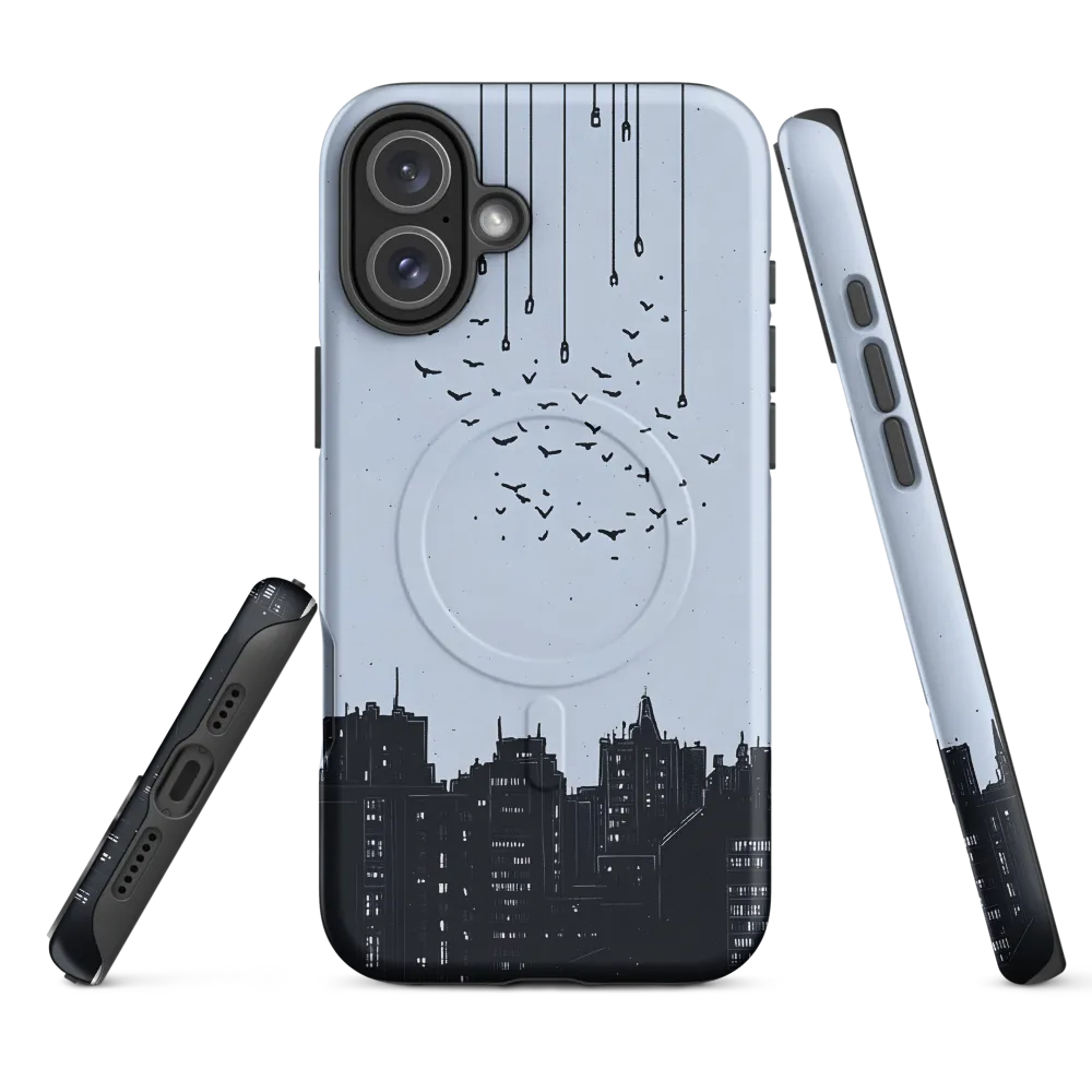 Elevated Serenity: A Minimalist Cityscape | Phone Case |  16 Plus | MagSafe® Tough Case | Matte