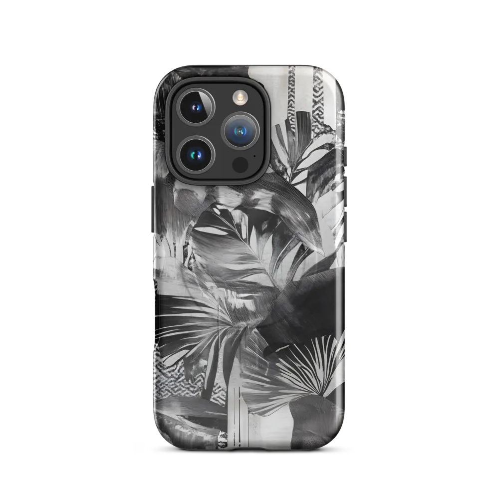 Monochrome Serenity in Tropical Foliage