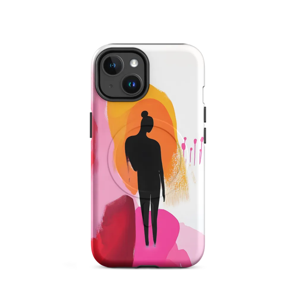 Silhouette in Colorful Abstraction