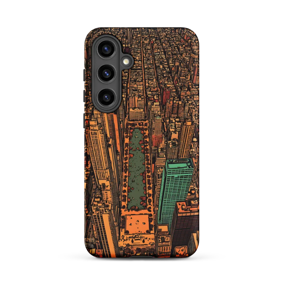Urban Oasis: Aerial View of City Life