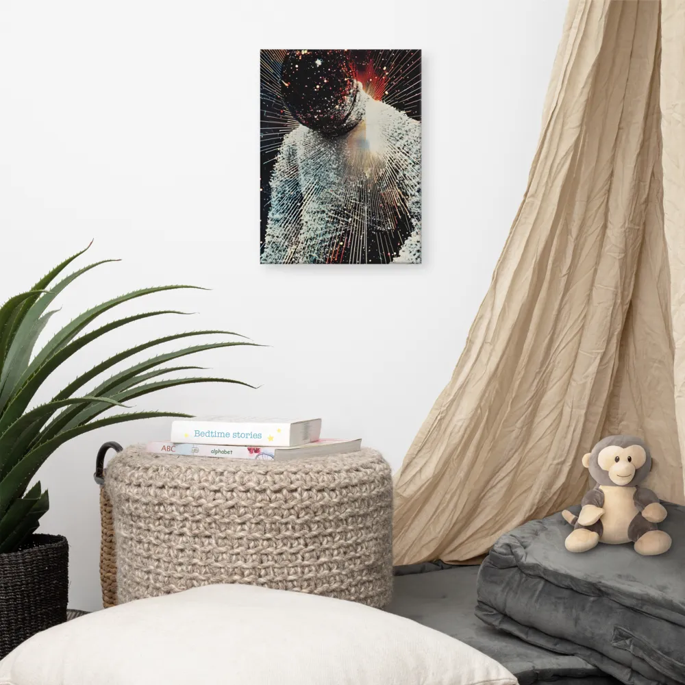 Ethereal Astronaut: A Journey Through the Cosmos | Canvas | 12″×16″
