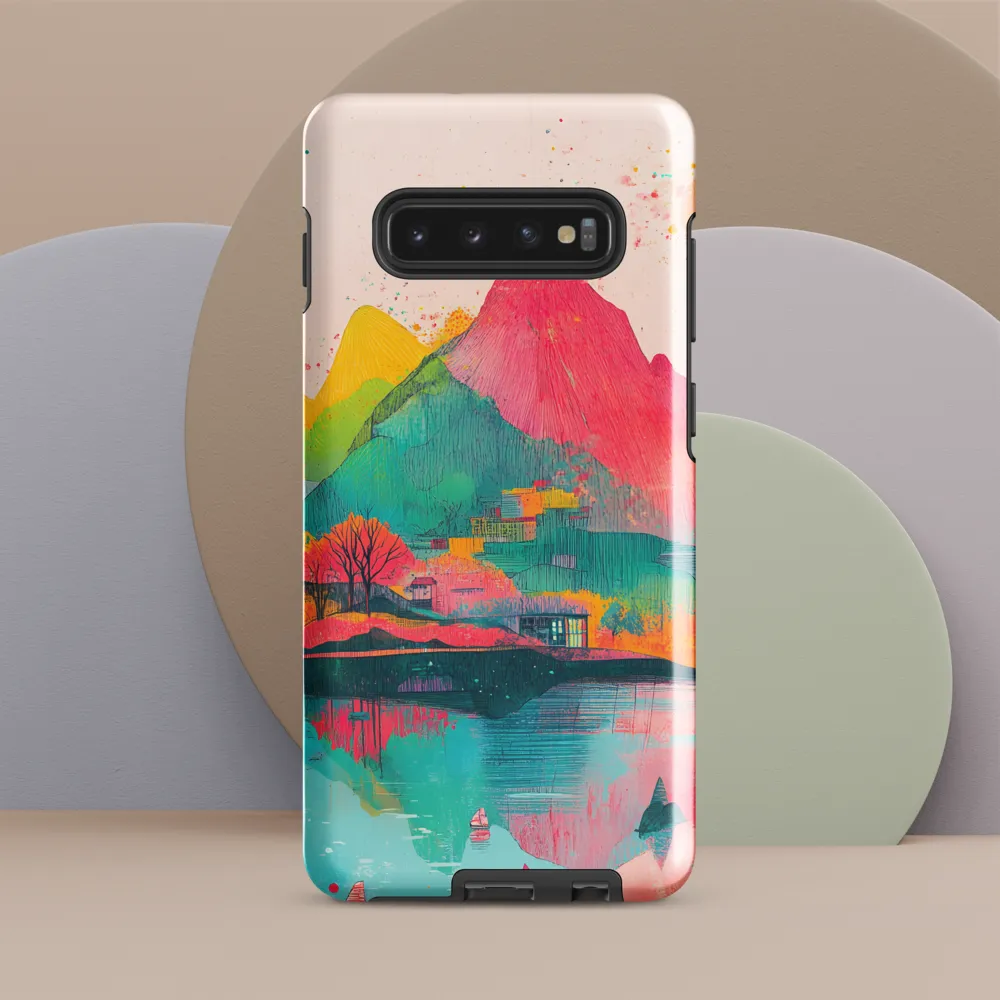 Vibrant Serenity: A Surreal Landscape | Phone Case |  S10 Plus | Tough Case | Glossy