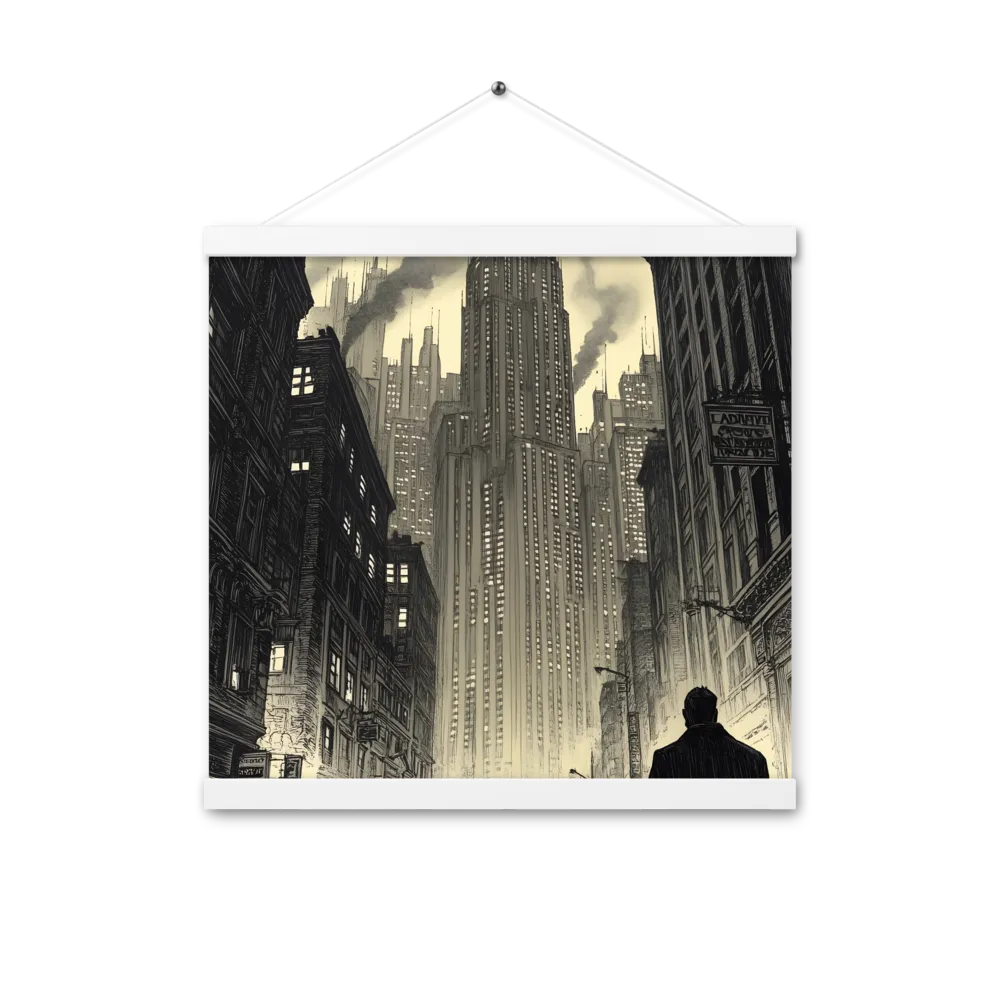 Echoes of the City | Poster With White Wood Hanger | 16″×16″