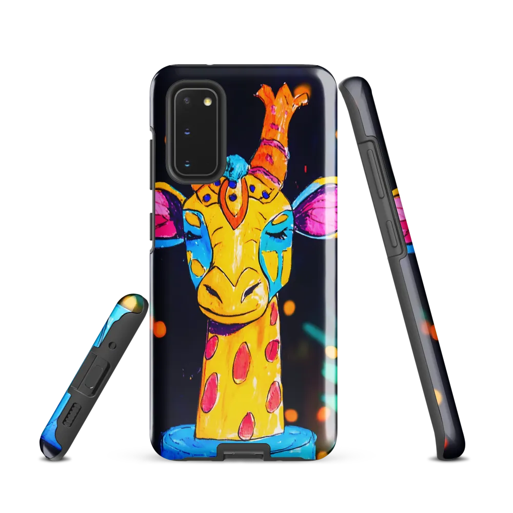 Whimsical Giraffe in Vibrant Colors