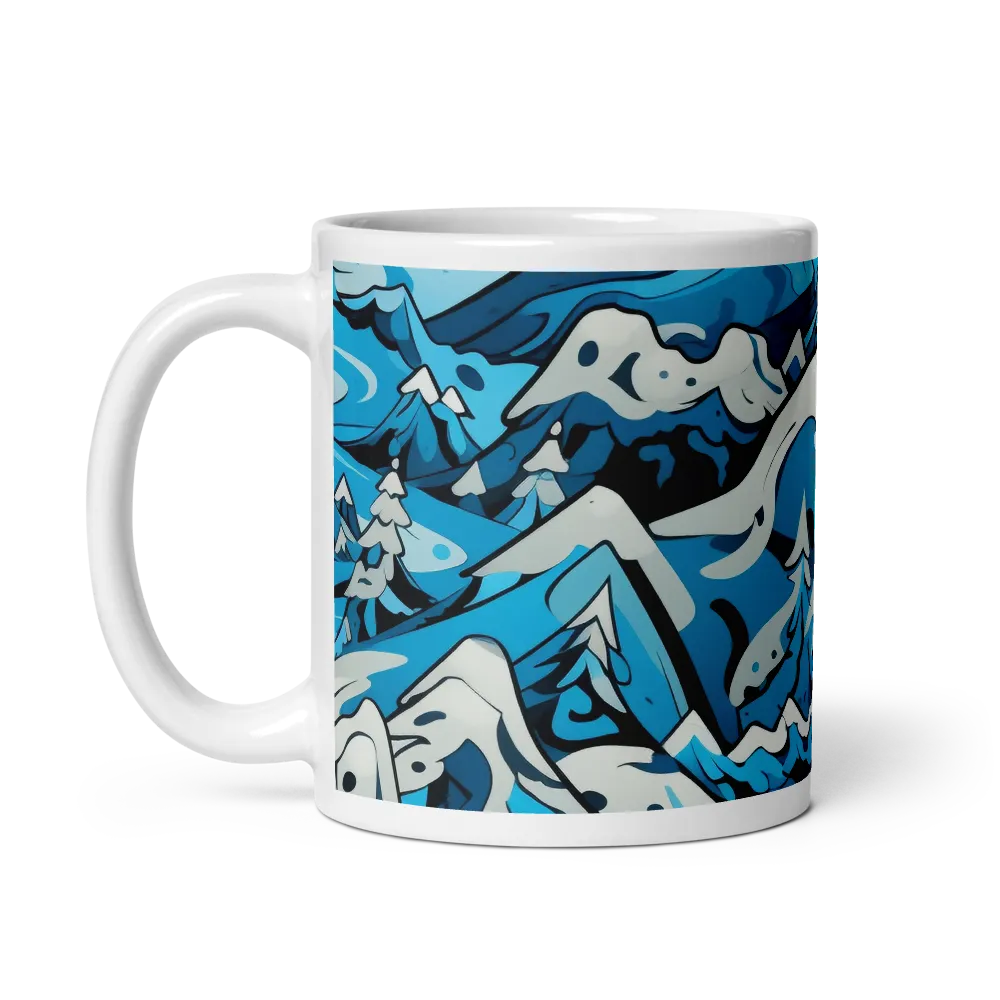 Frozen Harmony: A Blue Mountain Odyssey | Mug with White inside | 11 oz