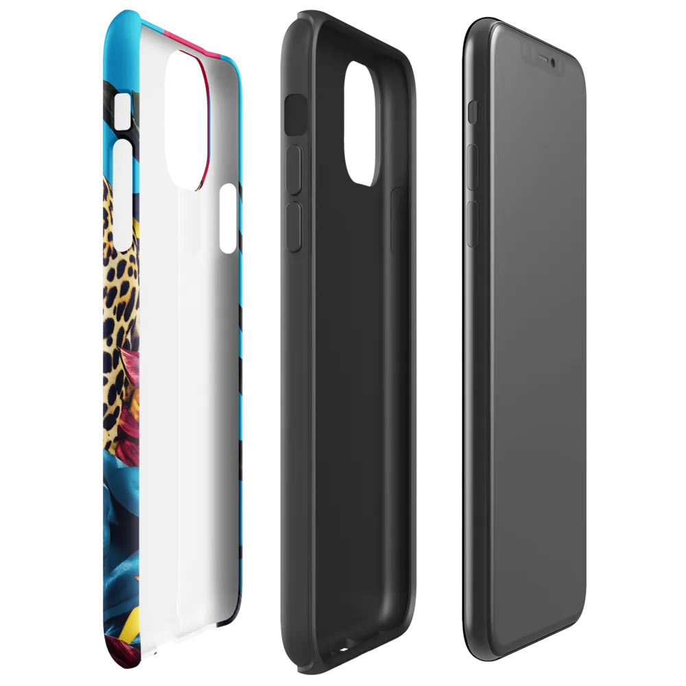 Playful Leopard in Vibrant Paradise | Phone Case |  11 Pro Max | Tough Case | Glossy