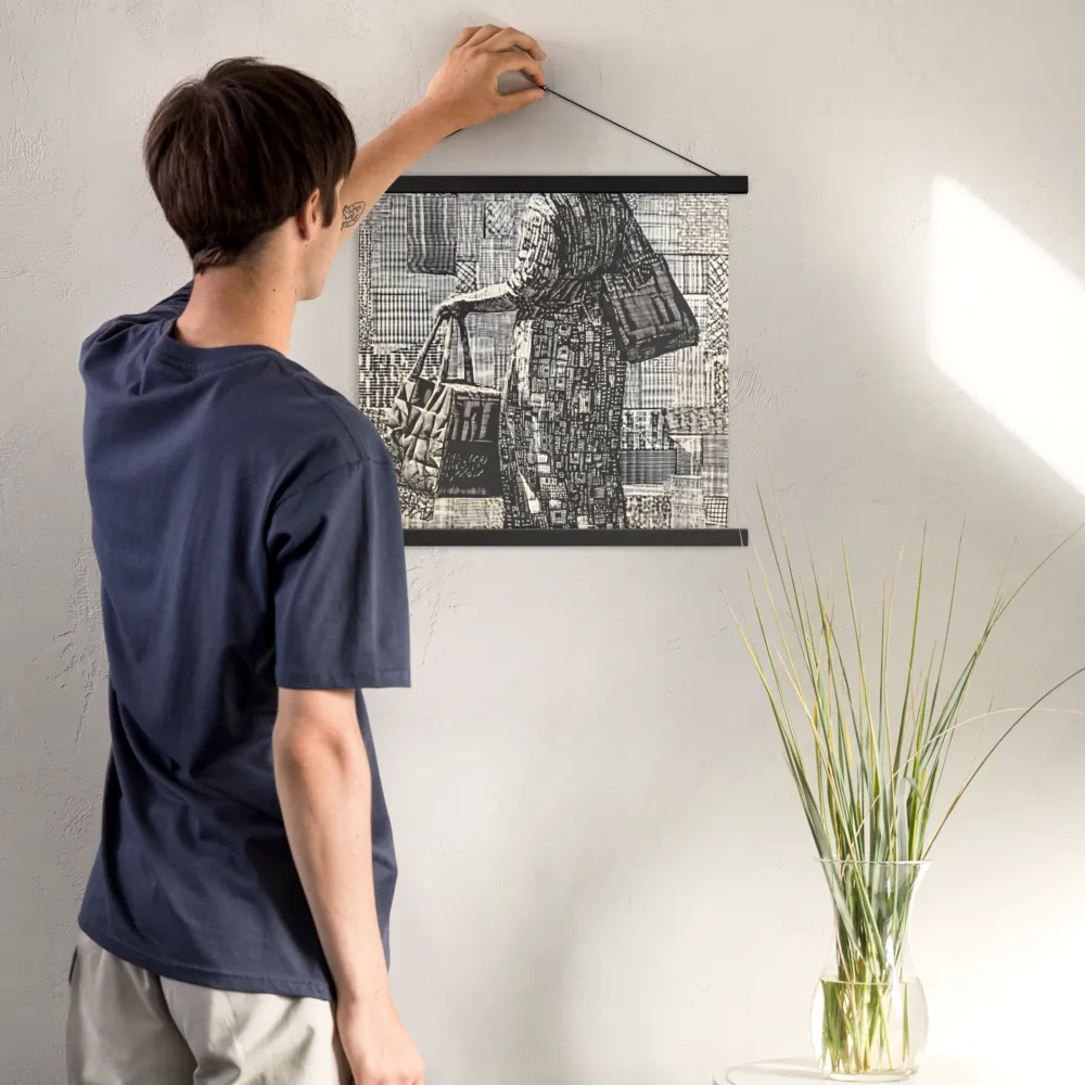 Urban Reflections: A Shopping Narrative | Poster With Black Wood Hanger | 18″×18″