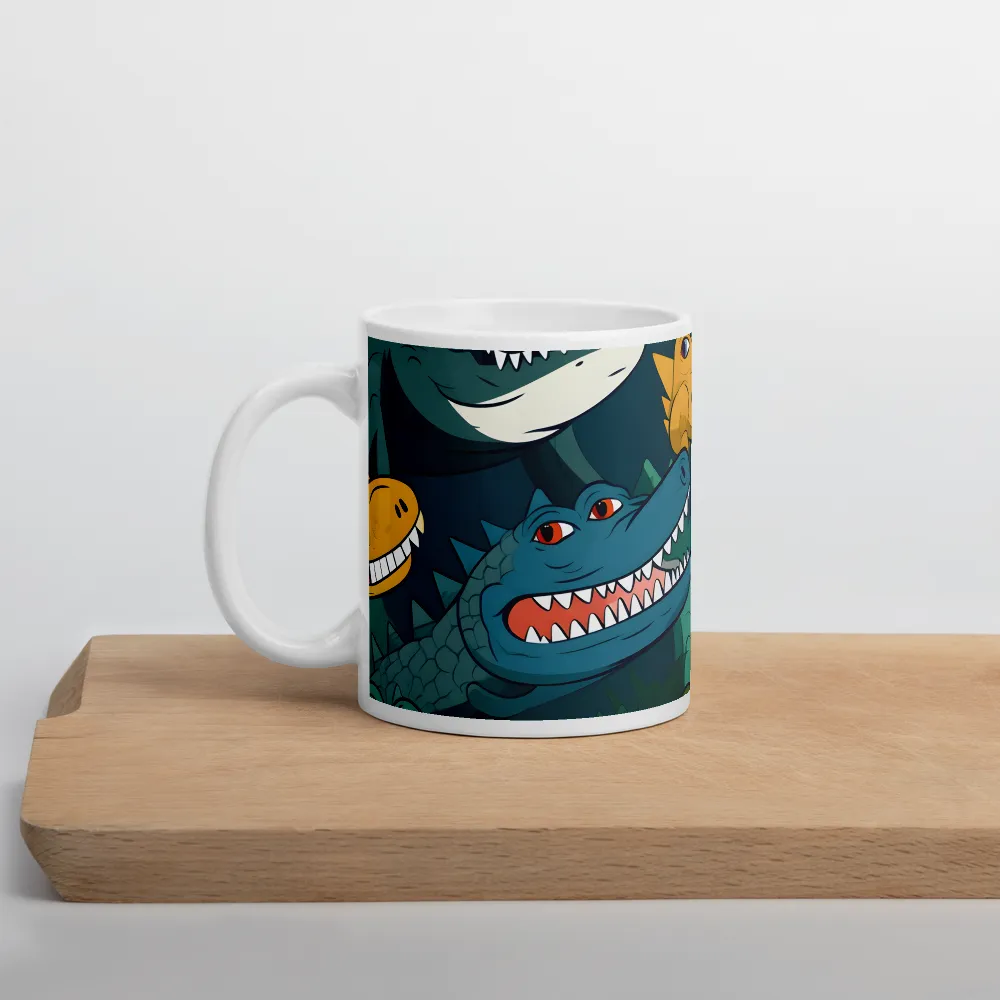 Cheerful Crocodilian Parade | Mugs | Multiple Sizes & Colors