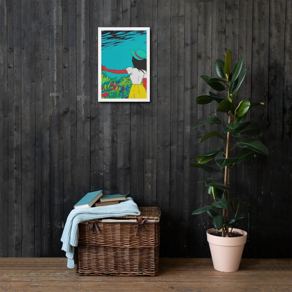 Whimsical Encounter | Canvas with White Frame | 12″×18″