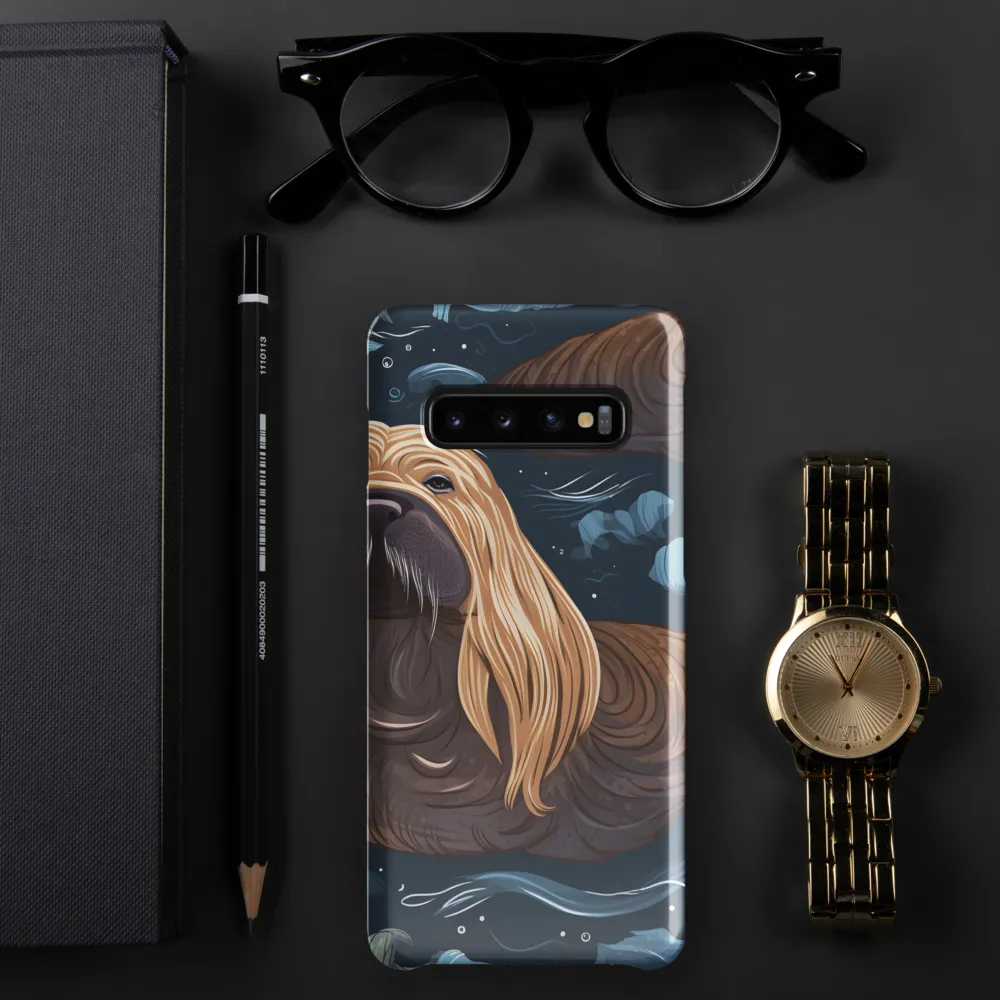 Whimsical Walruses in Deep Blue