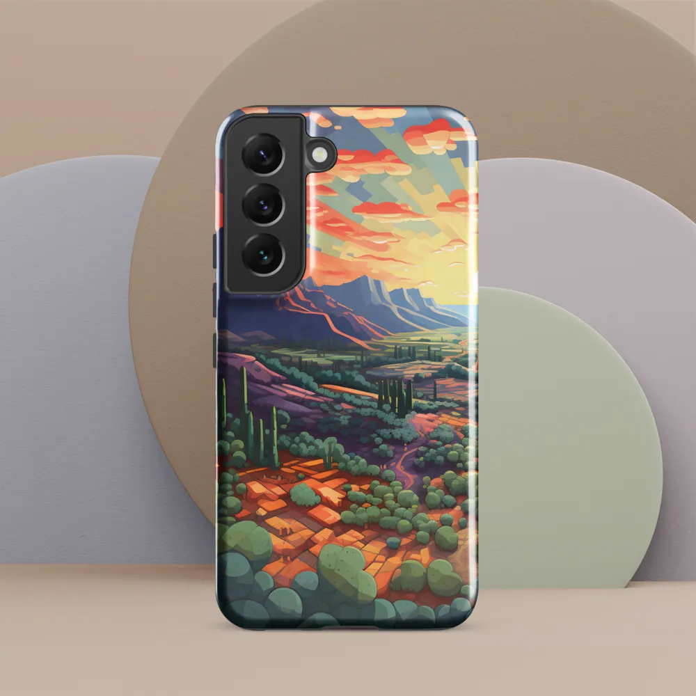 Desert Serenity at Dusk | Phone Case |  S22 | Tough Case | Glossy