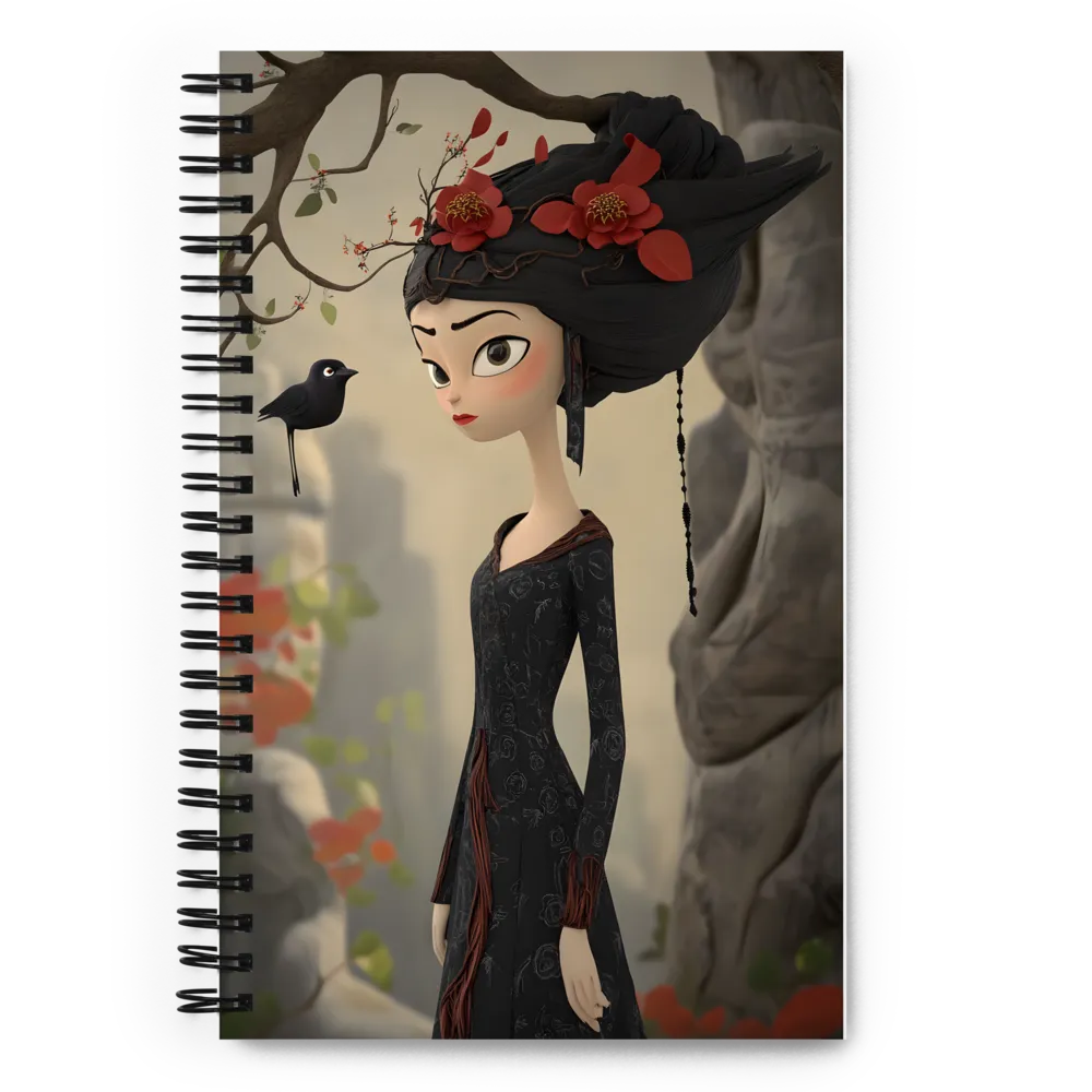 Whispers of Elegance | Spiral Notebook