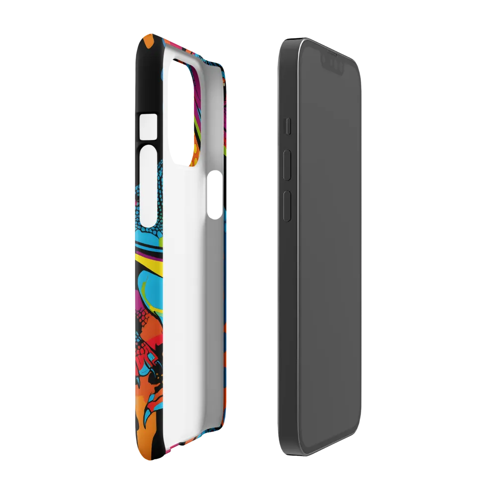 Colorful Encounters: The Playful Geckos | Phone Case |  13 Pro | Snap Case | Glossy