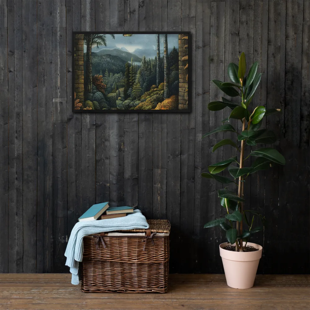 Whispers of the Enchanted Forest | Canvas with Black Frame | 20″×30″