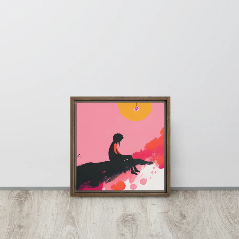 Whispers of the Sun | Canvas with Brown Frame | 12″×12″