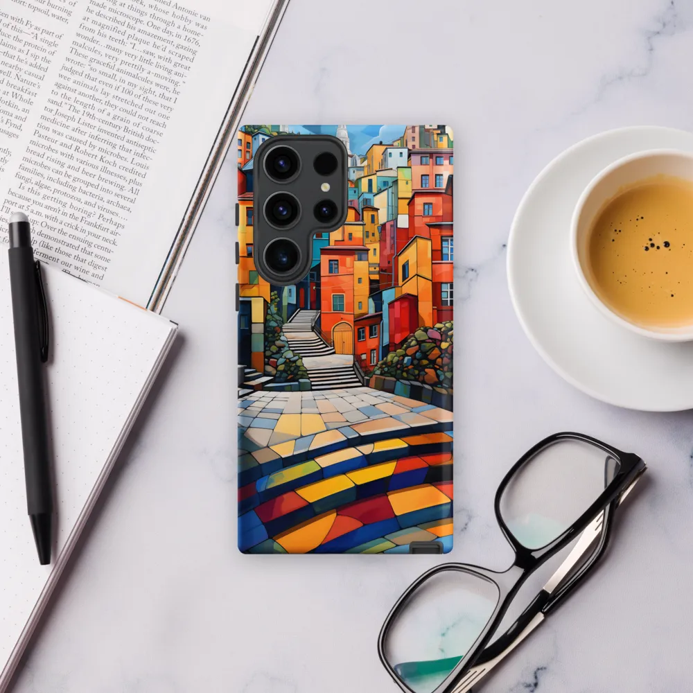 Vibrant Village: A Cubist Journey