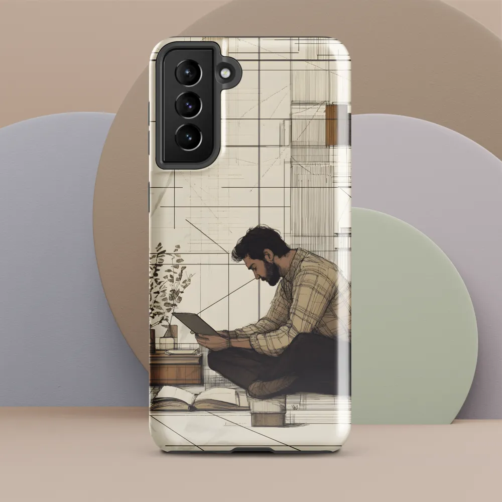 Quiet Reflections in Line | Phone Case |  S21 Plus | Tough Case | Glossy