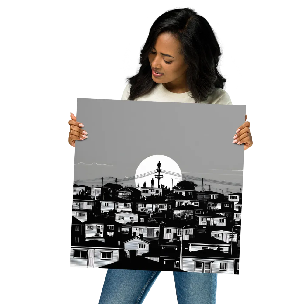 Moonlit Suburb 
 Poster | 18″x 18″