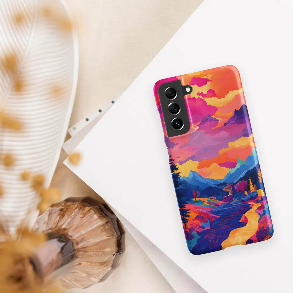 Radiant Serenity: A Surreal Landscape | Phone Case |  S21 FE | Snap Case | Matte