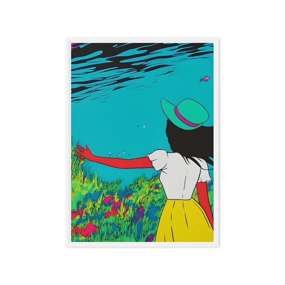 Whimsical Encounter | Canvas with White Frame | 20″×28″