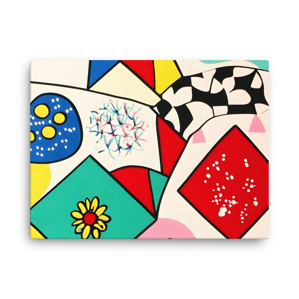 Joyful Geometry: A Playful Dance of Shapes and Colors | Thin Canvas | 18″×24″