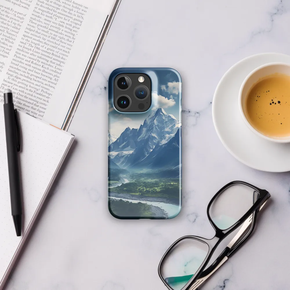 Majestic Serenity: A Landscape of Mountains and Rivers | Phone Case |  16 Pro | Snap Case | Glossy