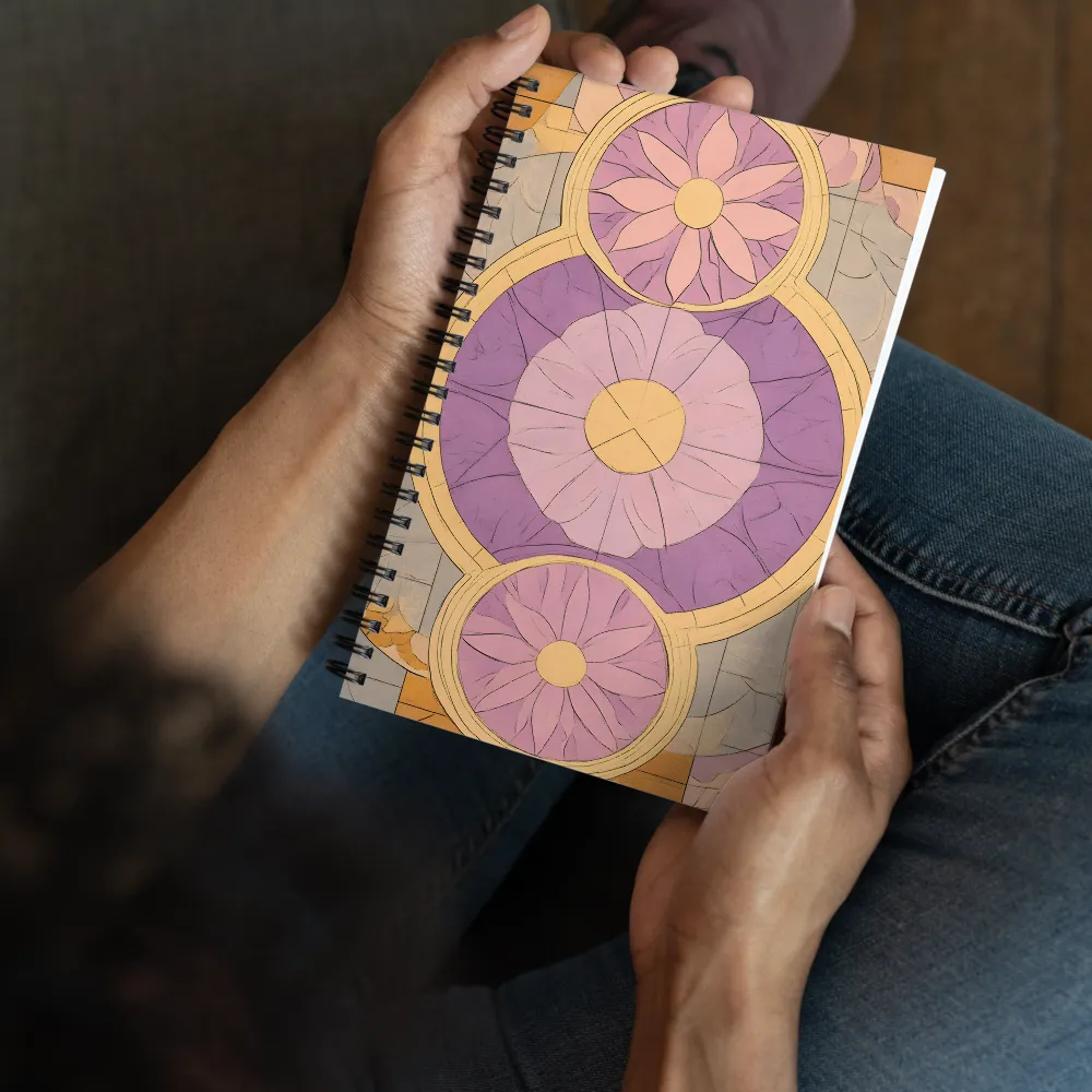 Serenity in Floral Geometry | Spiral Notebook