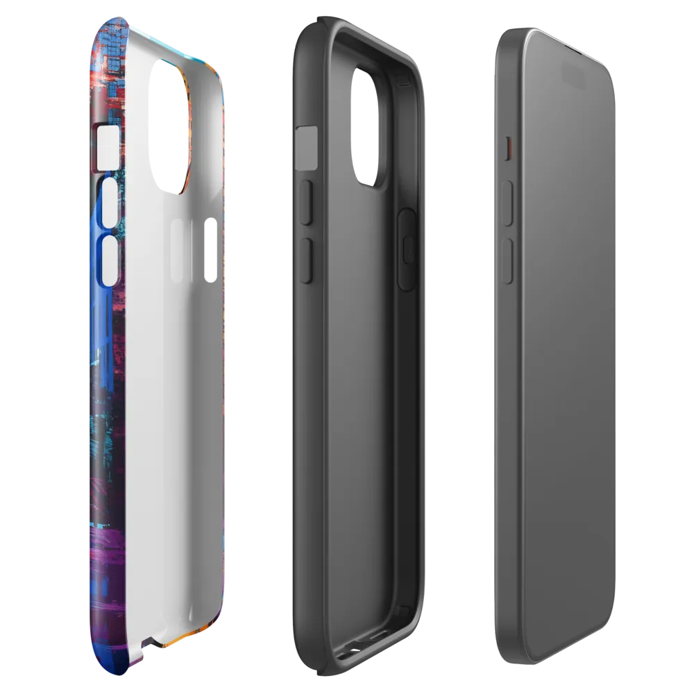Vibrant Urban Horizons | Phone Case |  15 Plus | Tough Case | Glossy