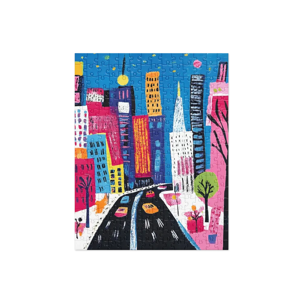 City Dreams in Vibrant Hues | Jigsaw Puzzle | 252 pieces