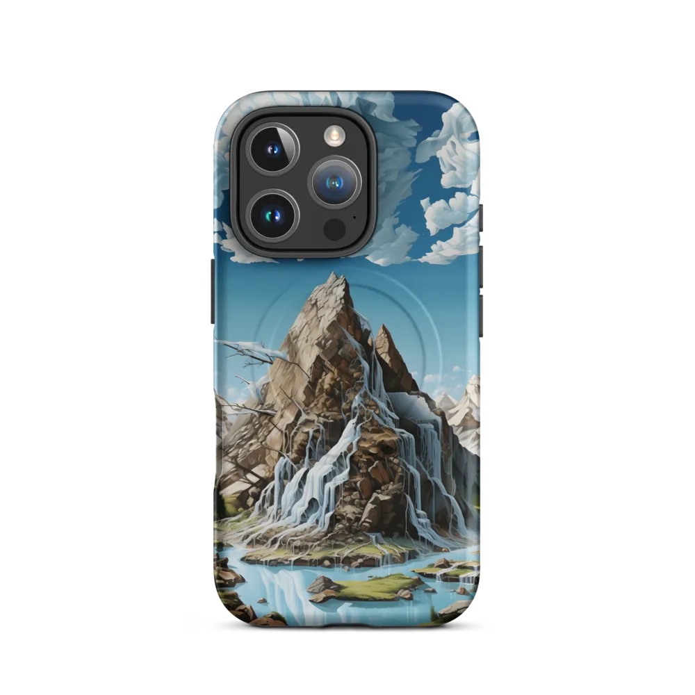 Majestic Cascade: A Mountain Masterpiece | Phone Case |  16 Pro | MagSafe® Tough Case | Matte
