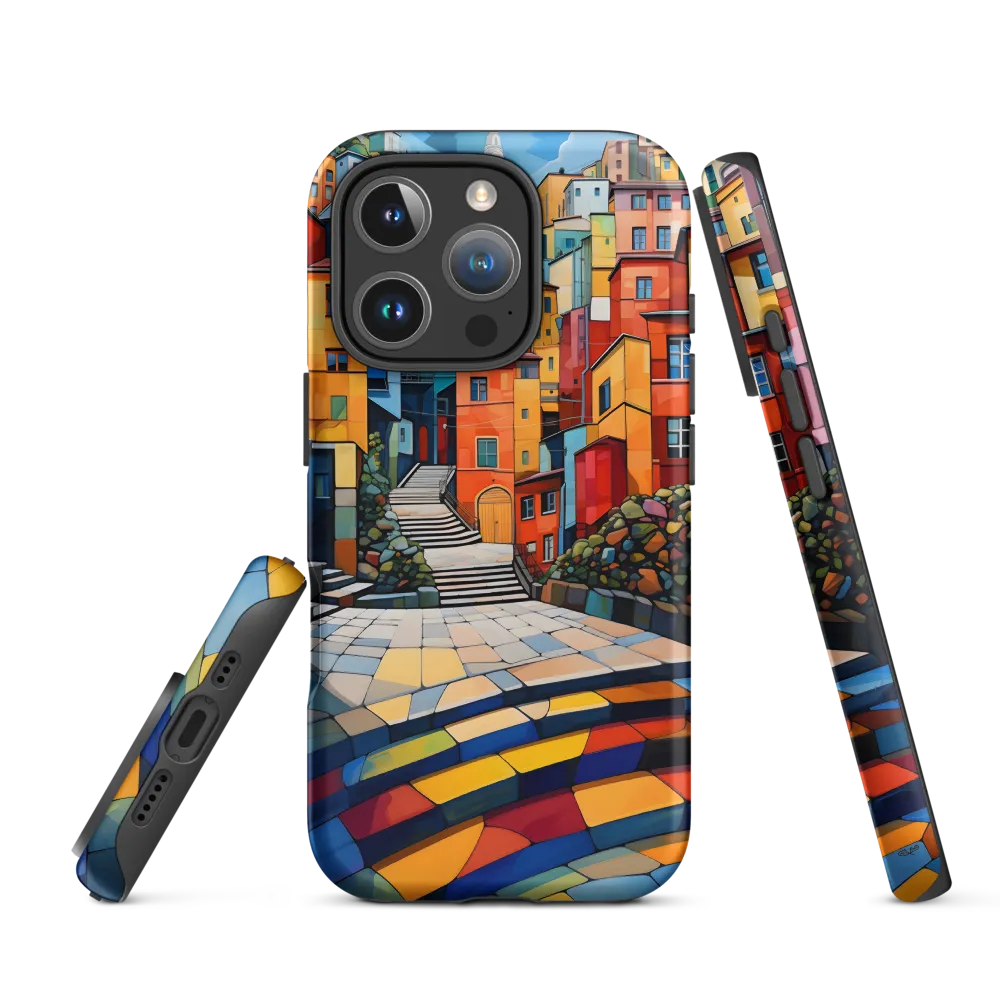 Vibrant Village: A Cubist Journey