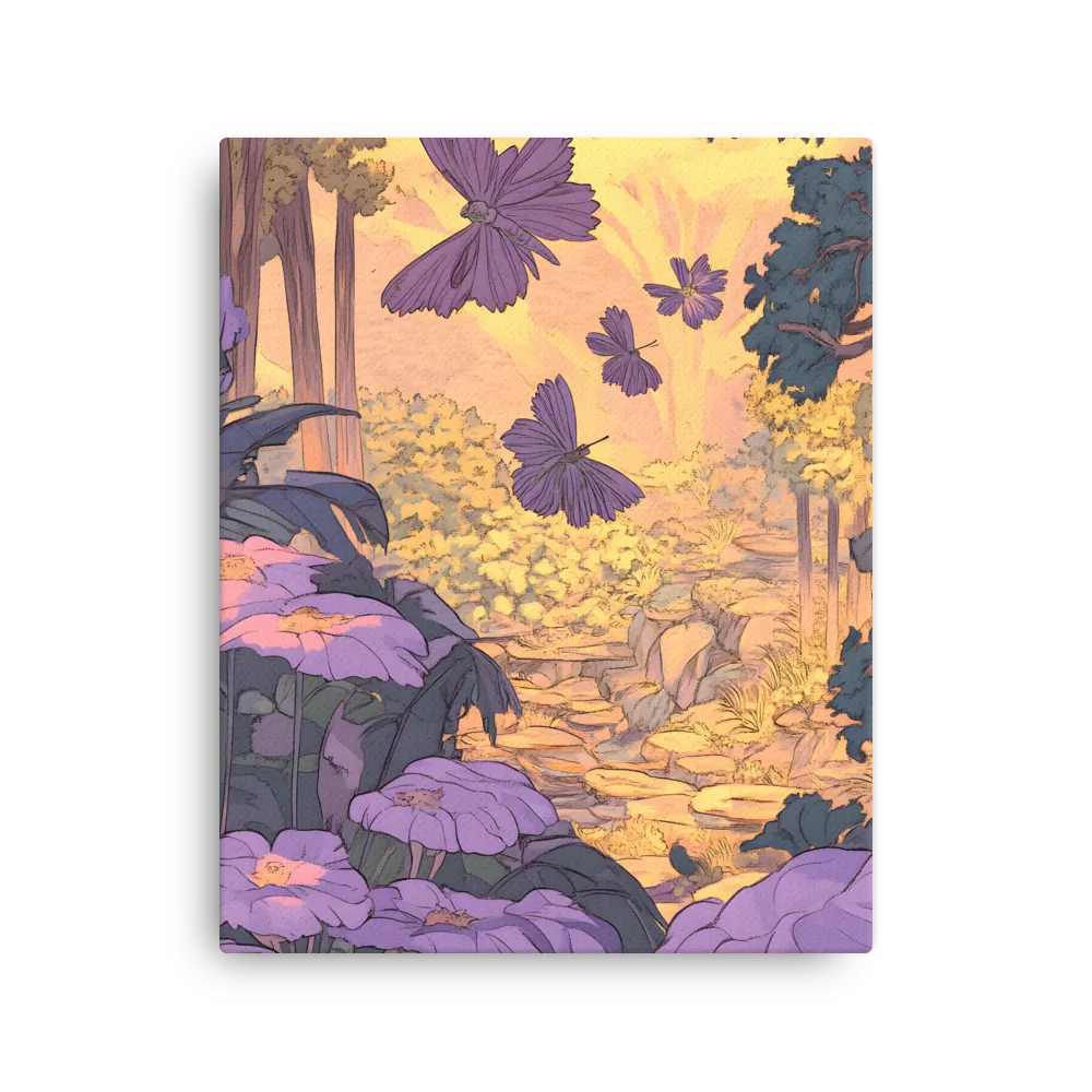 A Serene Dance of Butterflies | Thin Canvas | 16″×20″