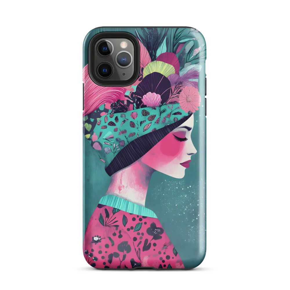 Whimsical Floral Portrait | Phone Case |  11 Pro Max | Tough Case | Glossy