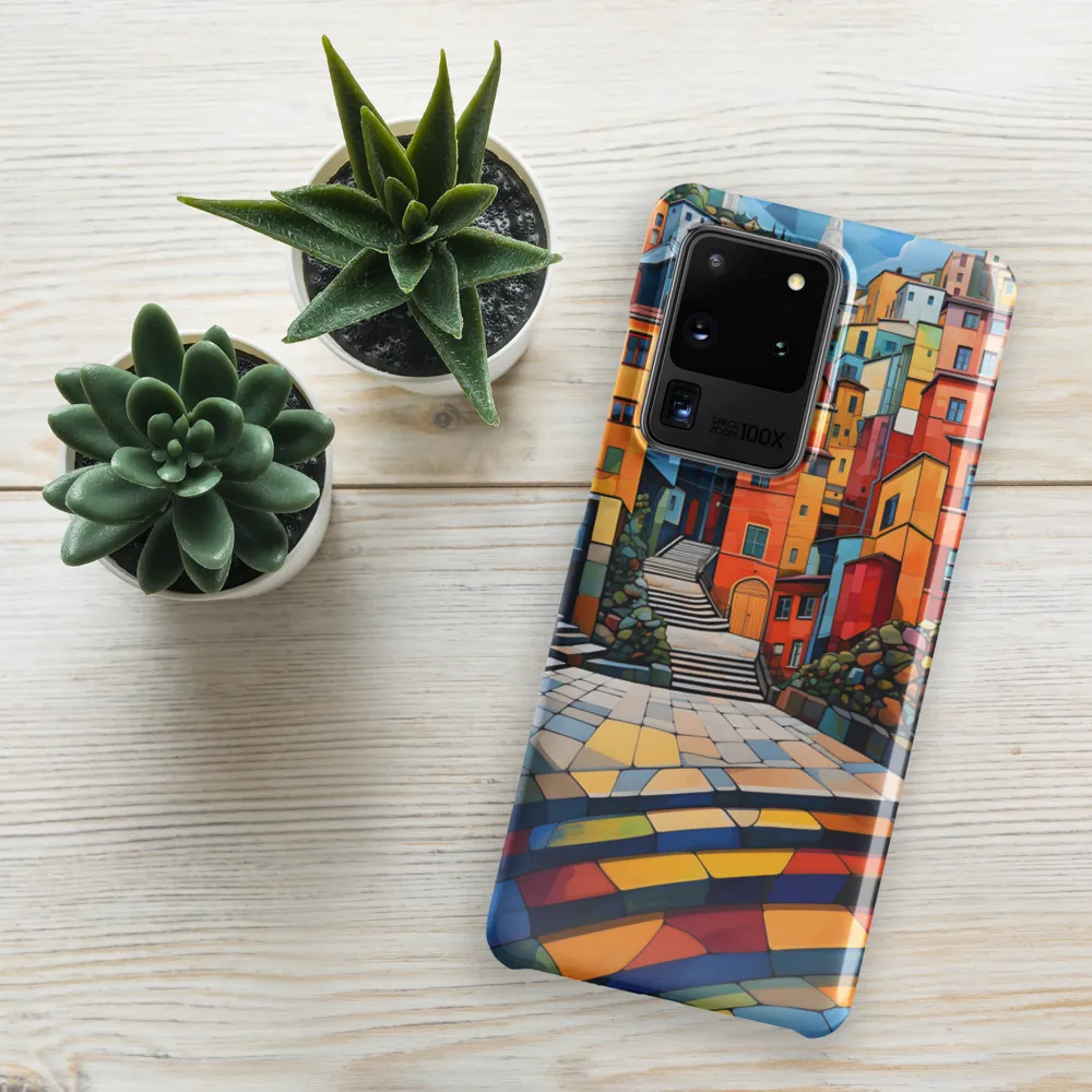 Vibrant Village: A Cubist Journey