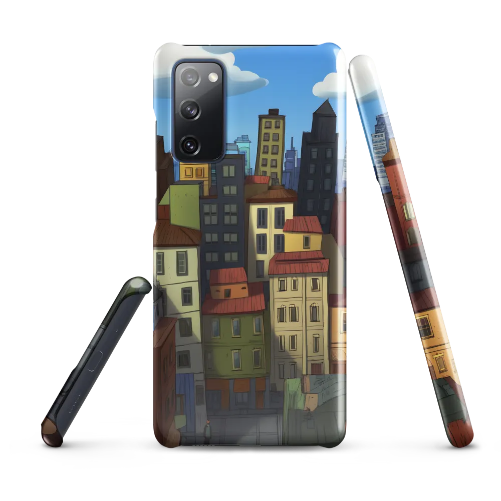 Urban Symphony: A Colorful Cityscape | Phone Case |  S20 FE | Snap Case | Glossy