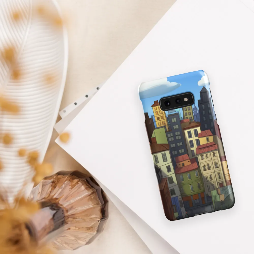 Urban Symphony: A Colorful Cityscape | Phone Case |  S10e | Snap Case | Matte