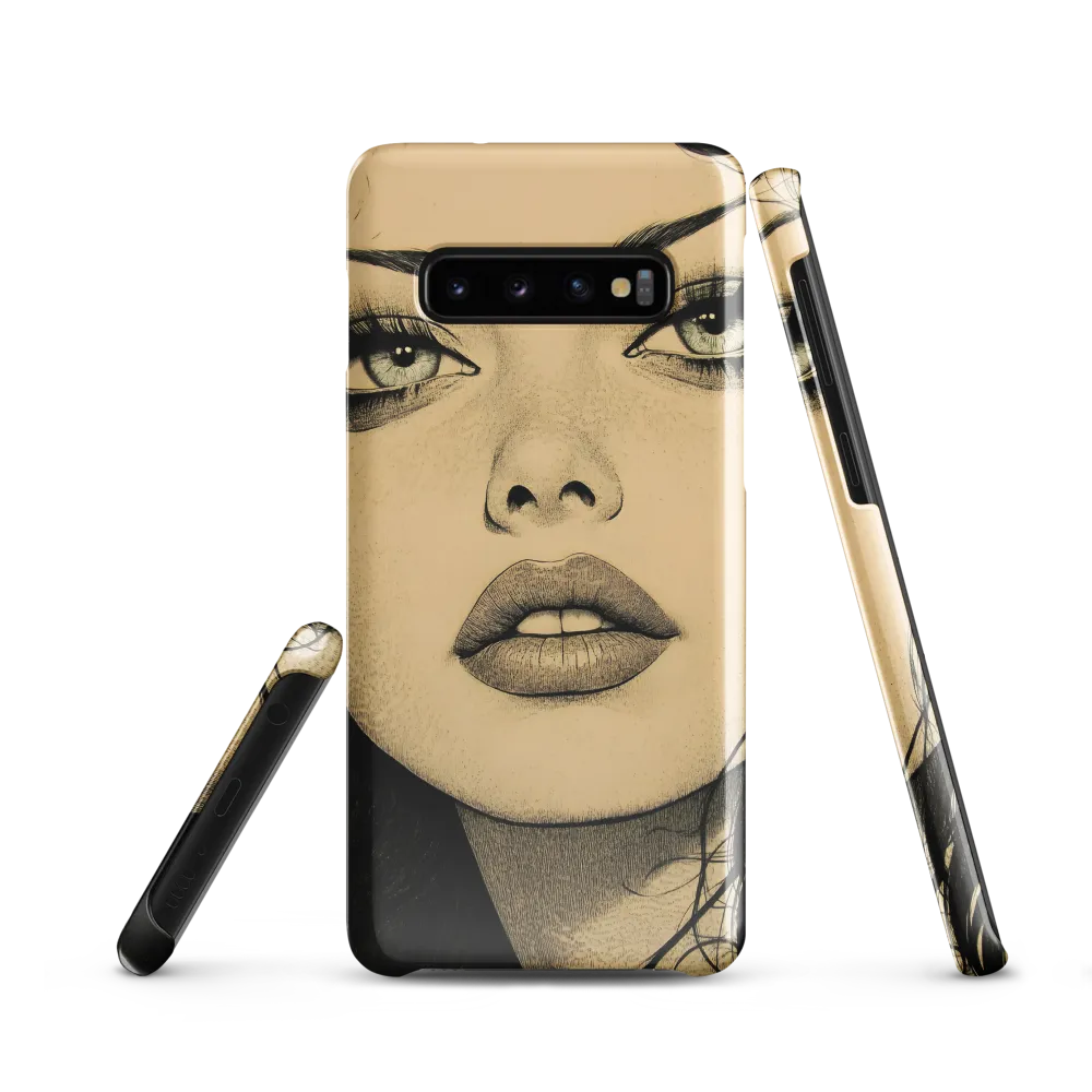 Enigmatic Gaze | Phone Case |  S10 | Snap Case | Glossy